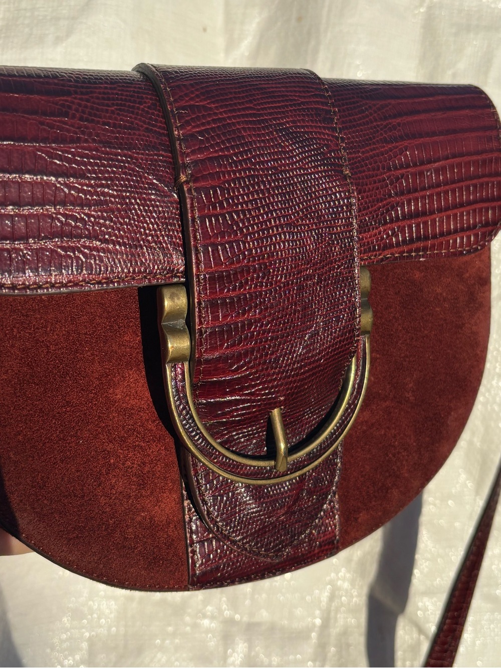 RARE Sezane T. Bag in Mahogany Crossbody Long Strap - Picture 3 of 15